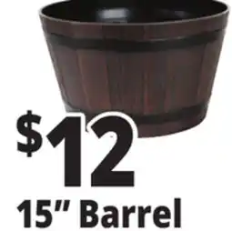 Ocean State Job Lot Whiskey Barrel Resin Planter 15 offer