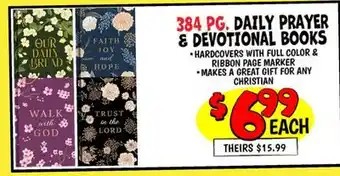 Ollie's 384 PG. DAILY PRAYER & DEVOTIONAL BOOKS offer