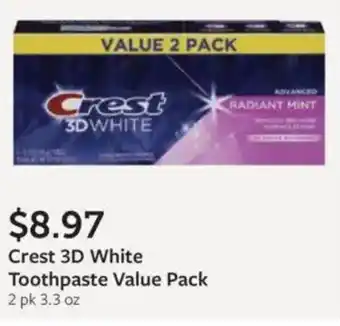 Fareway Crest 3D White Toothpaste offer