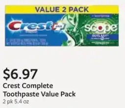 Fareway Crest Complete Toothpaste Value Pack offer
