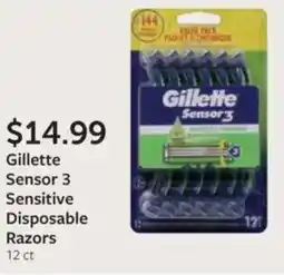 Fareway Gillette Sensor 3 Sensitive Disposable Razors offer