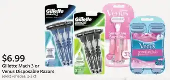 Fareway Gillette Mach 3 or Venus Disposable Razors offer