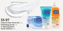 Fareway Clean & Clear Persa-Gel or Exfoliating Scrub offer