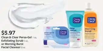 Fareway Clean & Clear Persa-Gel or Exfoliating Scrub offer