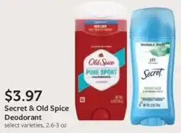 Fareway Secret & Old Spice Deodorant offer