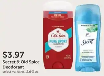 Fareway Secret & Old Spice Deodorant offer