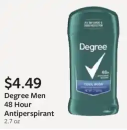 Fareway Degree Men 48 Hour Antiperspirant offer