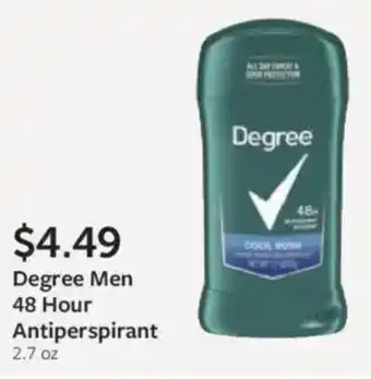 Fareway Degree Men 48 Hour Antiperspirant offer