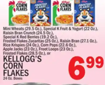 C Town KELLOGG'S CORN FLAKES 24 Oz. Boxes offer