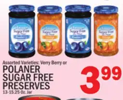 C Town POLANER SUGAR FREE PRESERVES offer
