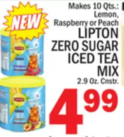 C Town LIPTON ZERO SUGAR ICED TEA MIX offer