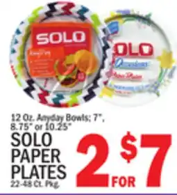 C Town SOLO PAPER PLATES offer