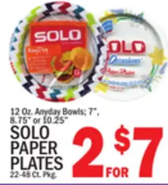 C Town SOLO PAPER PLATES offer