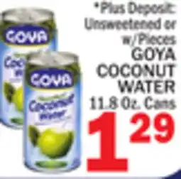 C Town GOYA COCONUT WATER offer