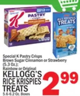 C Town KELLOGG'S RICE KRISPIES TREATS 5.6-6.2 Oz. Boxes offer