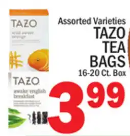 C Town TAZO TEA BAGS offer