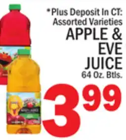 C Town APPLE & EVE JUICE offer