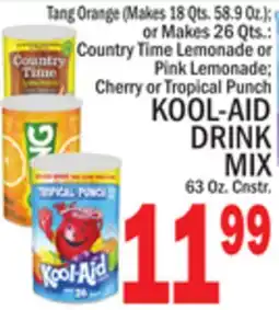 C Town KOOL-AID DRINK MIX 63 Oz. Cnstr offer