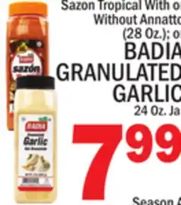 C Town BADIA GRANULATED GARLIC 24 Oz. Jar offer