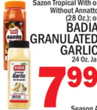 C Town BADIA GRANULATED GARLIC 24 Oz. Jar offer