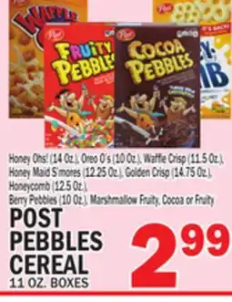 C Town POST PEBBLES CEREAL 11 OZ. BOXES offer