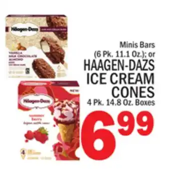 C Town HAAGEN-DAZS ICE CREAM CONES, 4 Pk. 14.8 Oz. Boxes offer