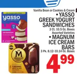 C Town YASSO GREEK YOGURT SANDWICHES 3 Ct. 10.5 Oz. Boxes offer