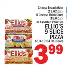 C Town ELLIO'S 9 SLICE PIZZA 18.3-19.64 Oz. Boxes offer