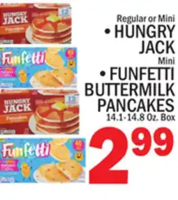 C Town HUNGRY JACK Mini FUNFETTI BUTTERMILK PANCAKES 14.1-14.8 Oz. Box offer
