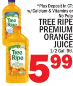 C Town TREE RIPE PREMIUM ORANGE JUICE offer