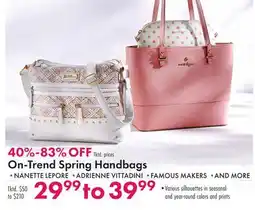 Boscov's On-Trend Spring Handbags offer