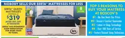 Boscov's SERTA QUEEN MATTRESSES offer