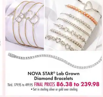 Boscov's NOVA STAR Lab Grown Diamond Bracelets offer