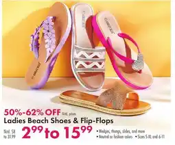 Boscov's Ladies Beach Shoes & Flip-Flops offer