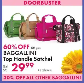 Boscov's BAGGALLINI Top Handle Satchel offer