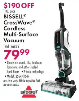 Boscov's BISSELL CrossWave Cordless Multi-Surface Vacuum offer