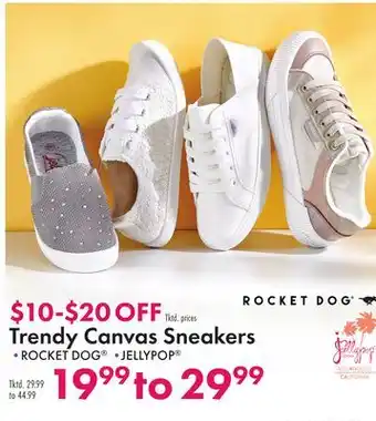 Boscov's Trendy Canvas Sneakers offer