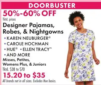Boscov's Designer Pajamas, Robes, & Nightgowns offer