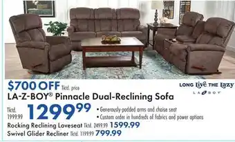 Boscov's LA-Z-BOY Pinnacle Dual-Reclining Sofa offer
