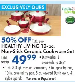 Boscov's HEALTHY LIVING 10-pc. Non-Stick Ceramic Cookware Set offer