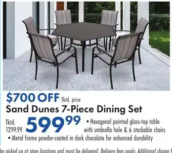 Boscov's Sand Dunes 7-Piece Dining Set offer