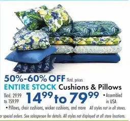 Boscov's ENTIRE STOCK Cushions & Pillows offer