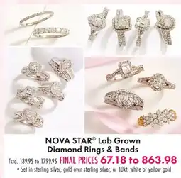 Boscov's NOVA STAR Lab Grown Diamond Rings & Bands offer