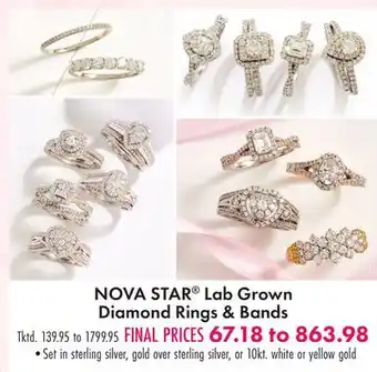 Boscov's NOVA STAR Lab Grown Diamond Rings & Bands offer
