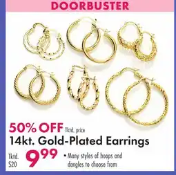 Boscov's 14kt. Gold-Plated Earrings offer