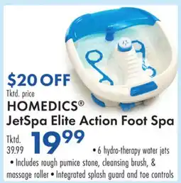 Boscov's HOMEDICS JetSpa Elite Action Foot Spa offer