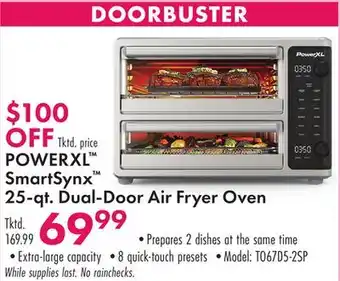 Boscov's POWERXL SmartSynx 25-qt. Dual-Door Air Fryer Oven offer