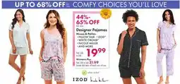 Boscov's Designer Pajamas offer