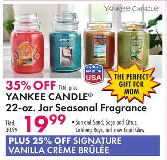 Boscov's YANKEE CANDLE 22-oz. Jar Seasonal Fragrance offer