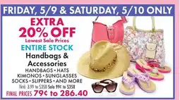 Boscov's ENTIRE STOCK Handbags Accessories offer
